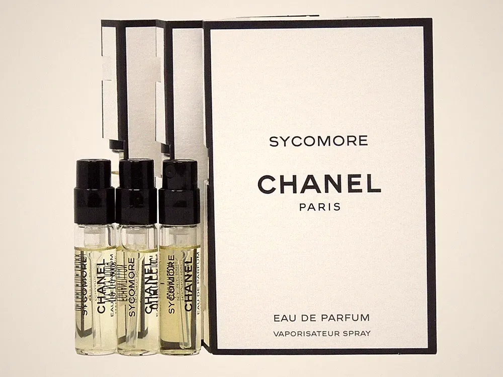 CHANEL SYCOMORE EDP 1.5ml .05fl oz x 3 PERFUME COLOGNE SPRAY SAMPLE VIALS