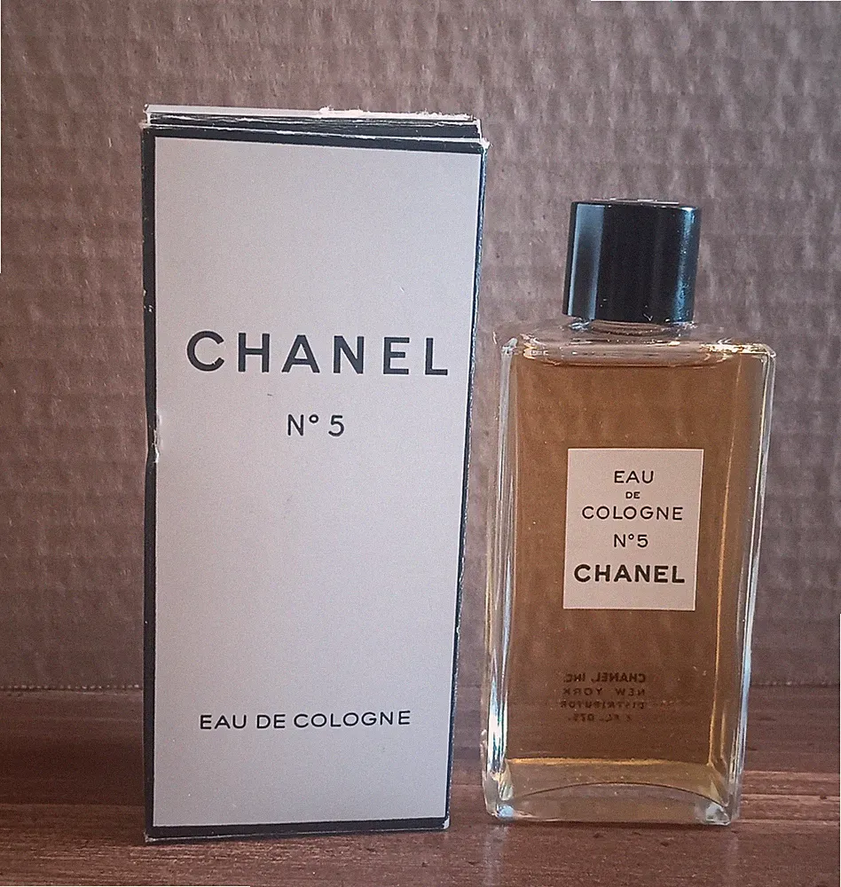 Vintage Chanel No. 5 Eau De Cologne Splash 2 Fl Oz Bottle With Box
